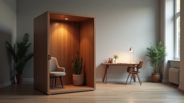 Adoptez une cabine acoustique moins de 1m² pour votre bureau